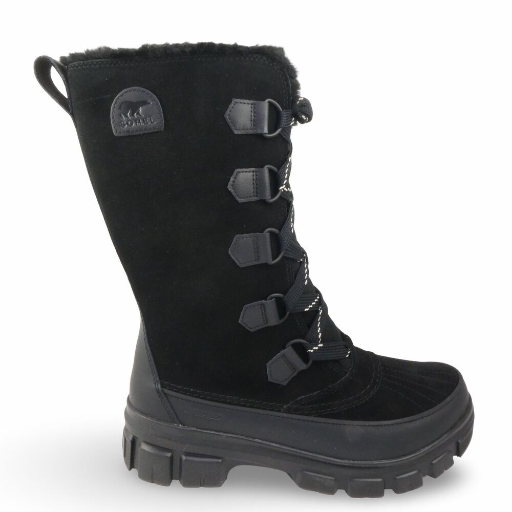 Sorel Women's 11 Tivoli V Tall Waterproof Velvet Black Neutral Winter Boots NWOB